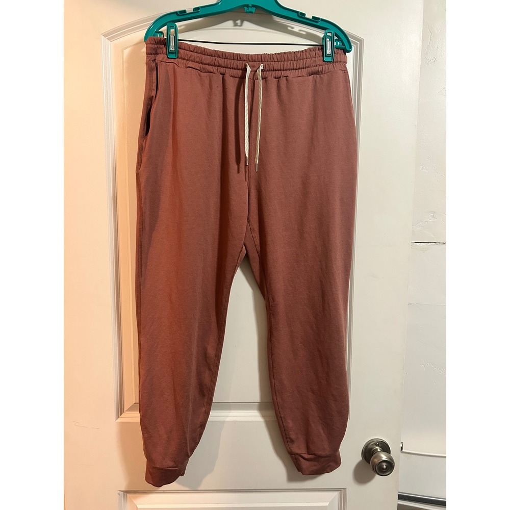 Vuori Performance Jogger Womens XL Terracotta Pink Recycled Stretch Sweatpants